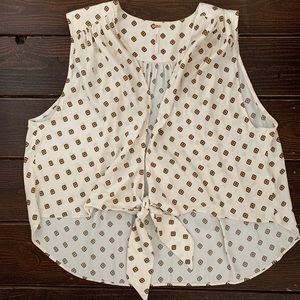 Free People Printed Tie Tank